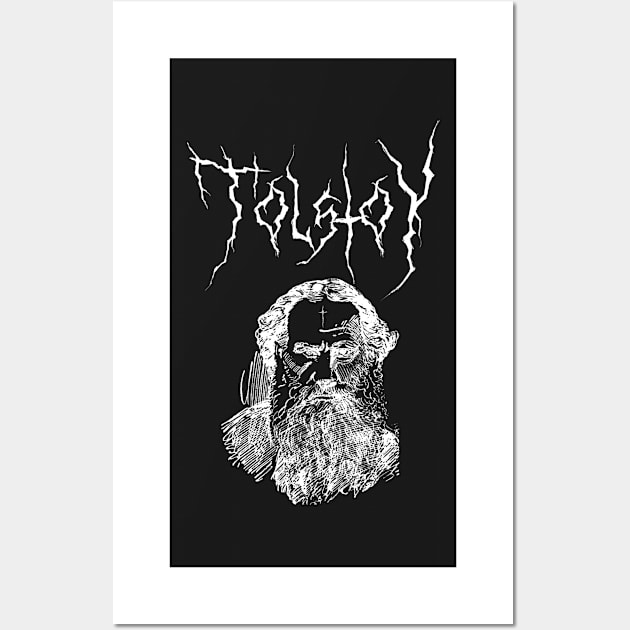 Leo Tolstoy Gothic Black Metal Wall Art by thecamphillips